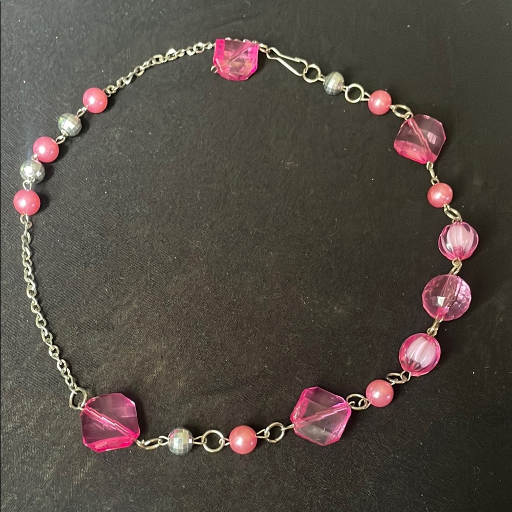 Pink Beaded Necklace